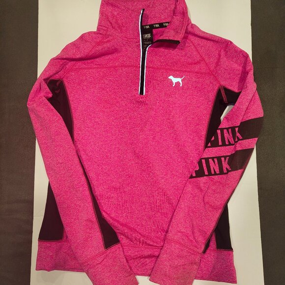Victoria's Secret Tops - Women's Victoria's Secret Pink Zip Up Jacket Sportswear Athletic Material Small